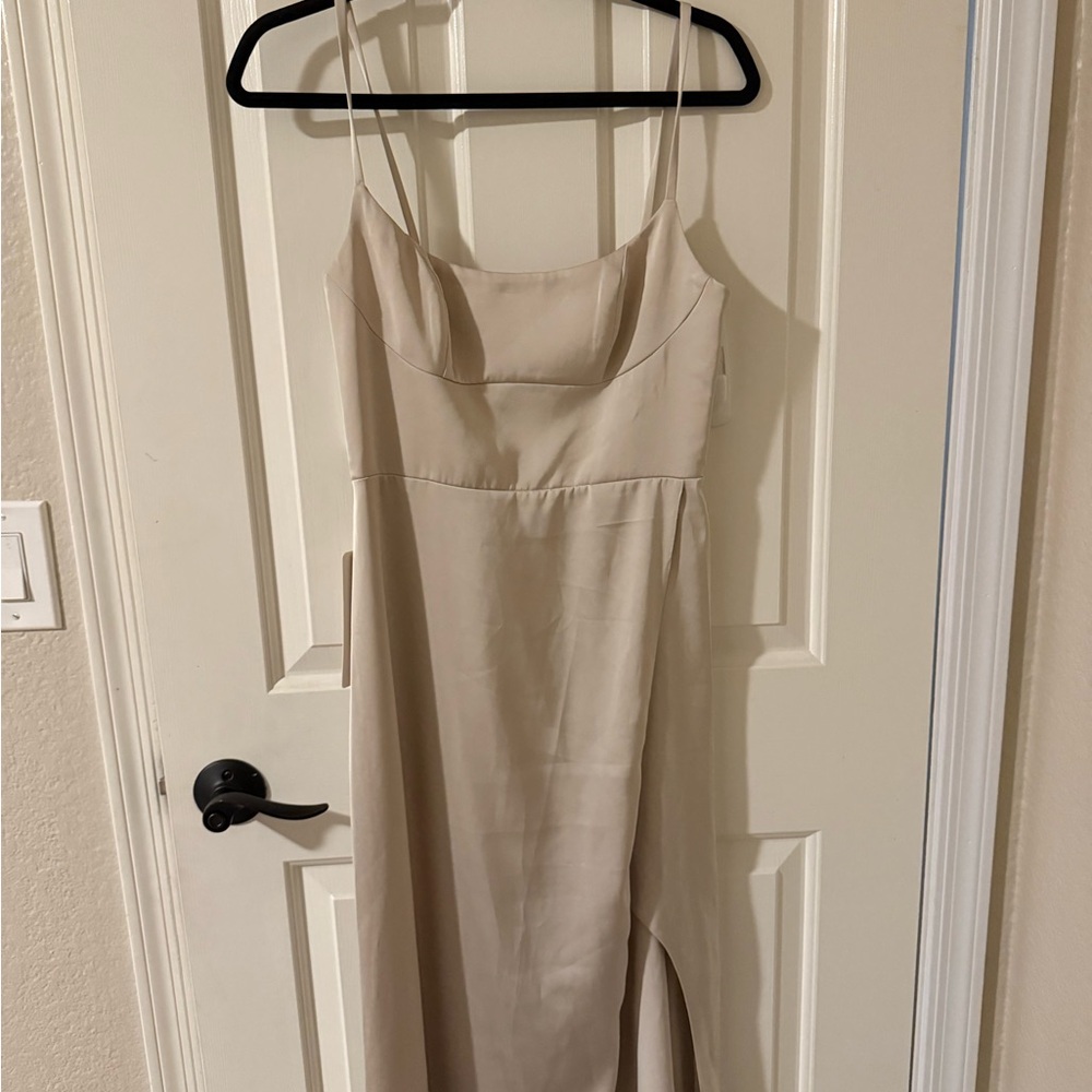 Azazie Color “Frost” Maxi Dress